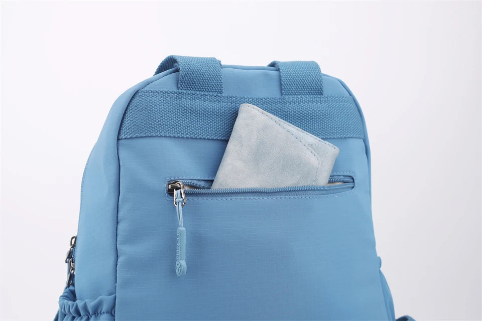 Casual Backpack Women Waterproof Nylon Back Pack Large Capacity Student Daypack Simple Schoolbag for Girls Ladies Travel Bags