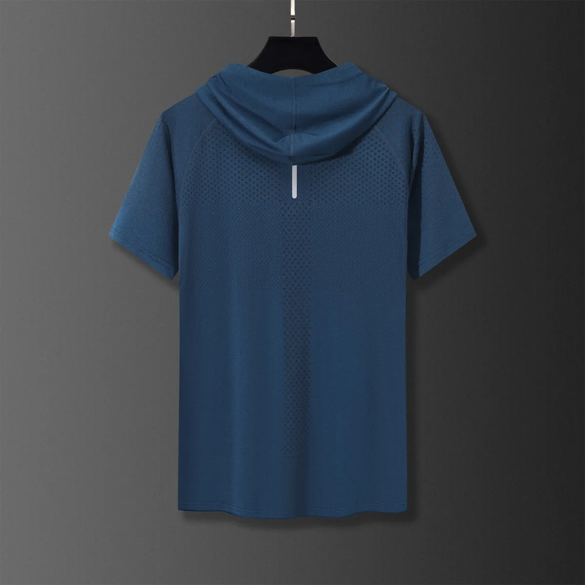 Youthful Vitality Summer Sweatshirts Thin Men's Printing Hooded Quick Drying Breathable Casual Motion Loose Short Sleeve Tops - Clikcy