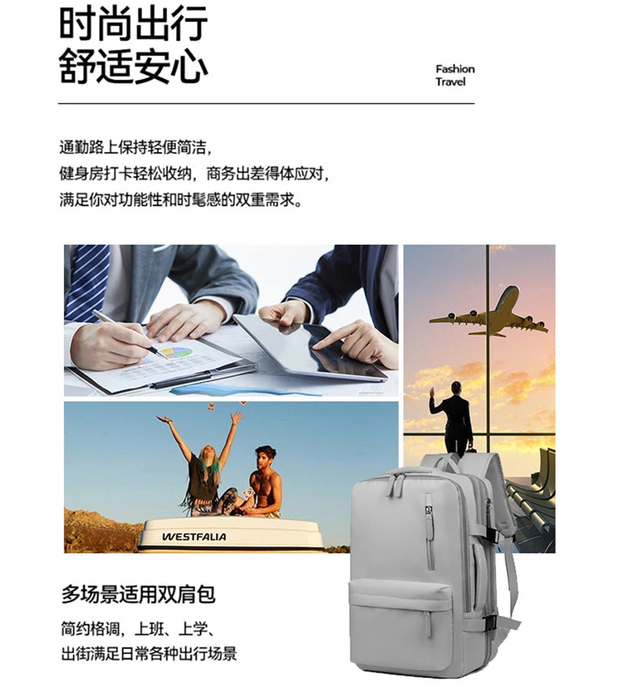 Buylor Easyjet 45x30x20 Travel Backpack Women Airplane Cabin Luggage Carry On 15" Laptop Backpack Large Capacity Flight Backpack - Clikcy