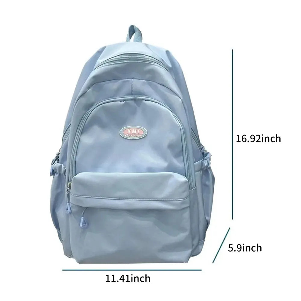 Cute Large Capacity Backpack Shoulder Bag Bookbags Nylon Travel Knapsacks Kawaii Candy Color Student Daily Zipper School Bags - Clikcy