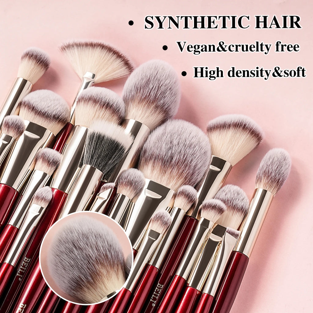 BEILI Professional Makeup Brushes 9/15/30Pcs for Foundation Contour Eyeshadow Blending Synthetic Hair Cosmetics Brush Set - Clikcy