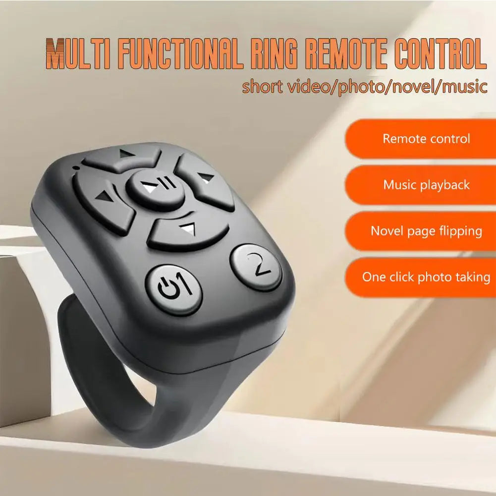 2024 Bluetooth Remote Control Gadget Flipping Selfie Fingertip Controller Give Likes 4 Buttons For IPhone - Clikcy