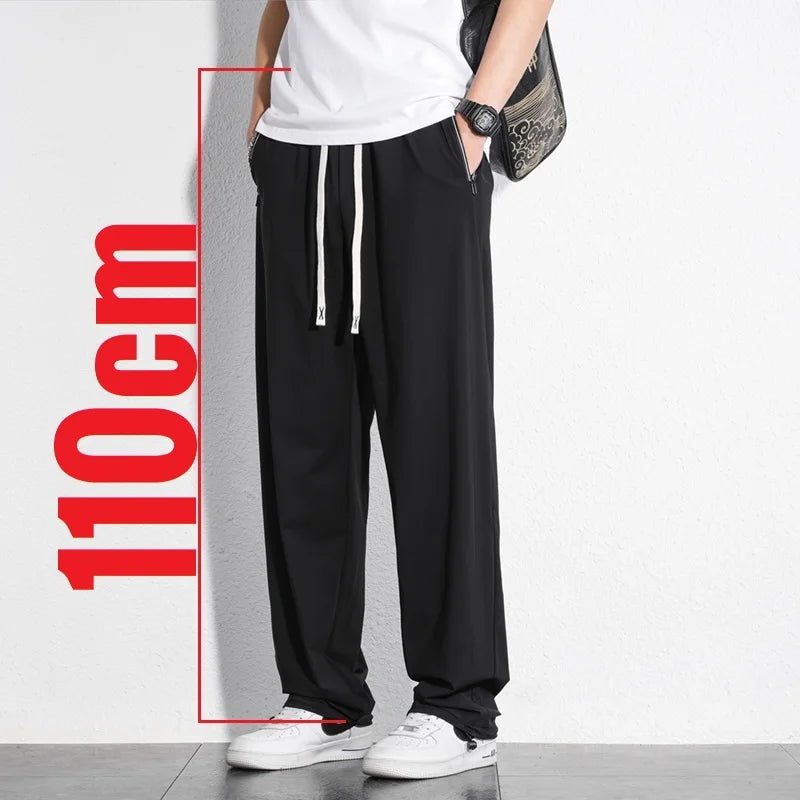 Tall Clothes Men's Pants Extra Long Length Summer Trouser Male Ice Silk Sport Inseam 36 190 Cm 120 115 Leg 110 120cm 115cm 105 - Clikcy