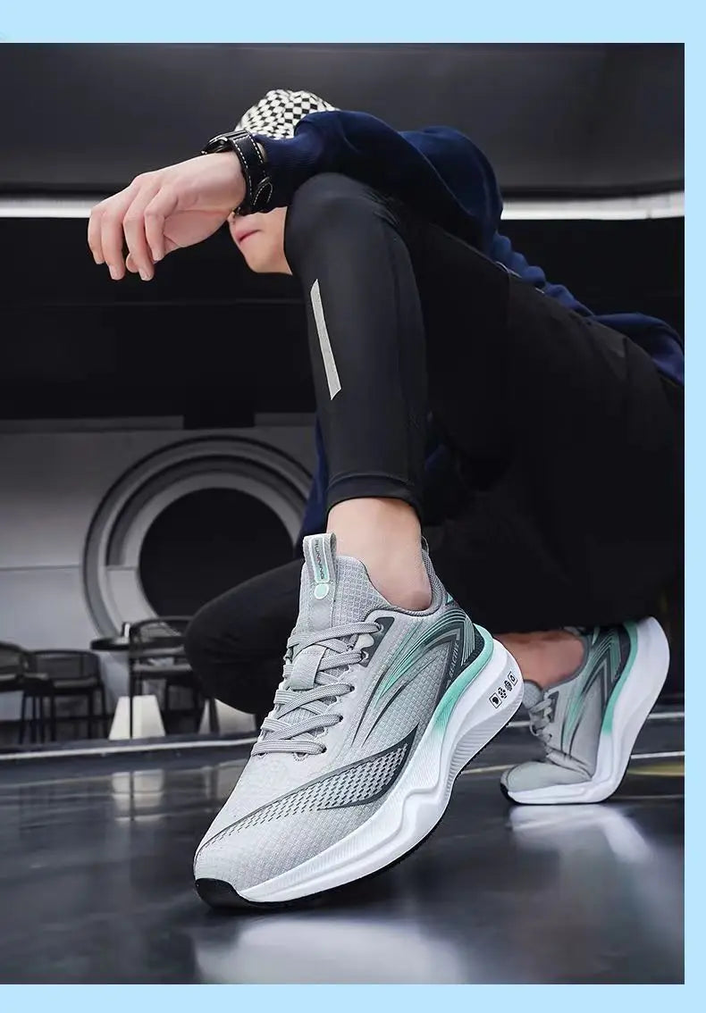 Men's Sports Shoes Men's Soft-soled Running Shoes Mens Trendy, Comfortable and Casual Shoe Mens Mesh Breathable Sports Shoe - Clikcy