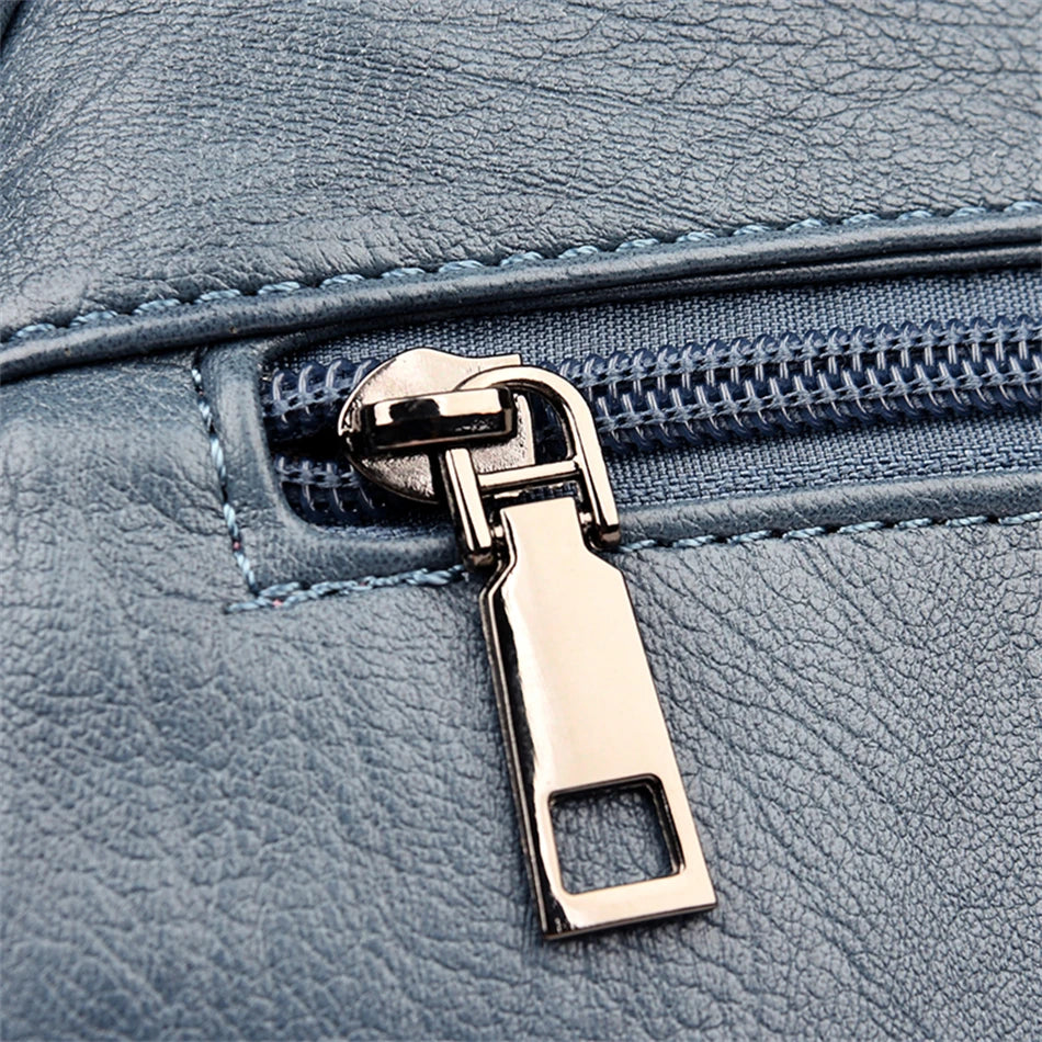 Bagpack Female Leather Backpack Designer Shoulder Bags For Women 2024 Back Pack School Bags For Teenage Girls Mochila Feminina - Clikcy