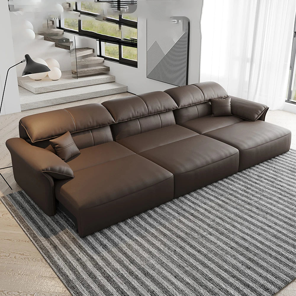 Linlamlim Electric Sofa Convertible for Cinema Living Room | Genuine Leather Electric Multifunction Sofa Bed | Folding Sofa Beds - Clikcy