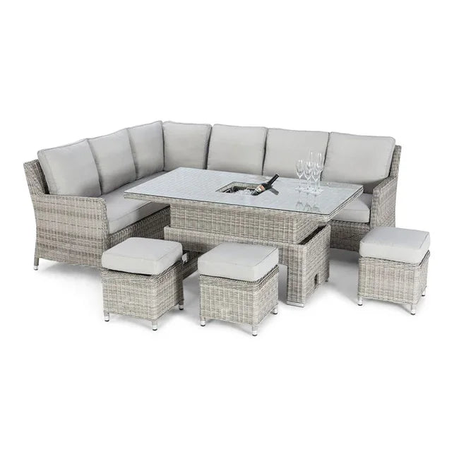 Custom Modern 6 Seat Corner Sofa Patio Outdoor Rattan Dining Outdoor Furniture Sets Rattan Garden Furniture - Clikcy