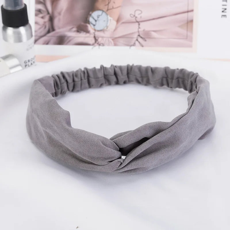 2024 New Design Fashion Women Summer Style Headbands Bohemian Girl Cross Turban Bandage Bandanas Hairbands Hair Accessories
