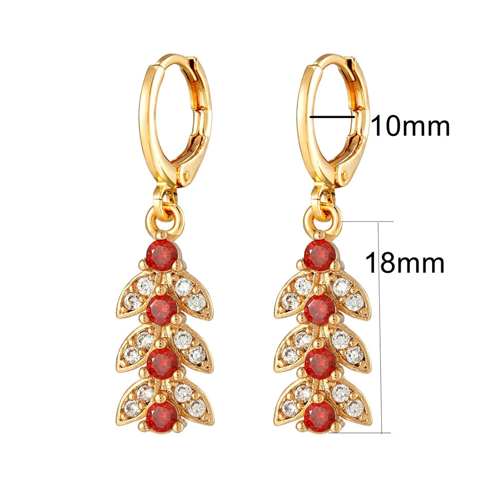 Dainty Micro Inlaid Zircon Golden Drop Earrings 10mm Hoop Dangle Crystal Pendant Elegant Women Jewelry Luxury Accessories Gifts - Clikcy