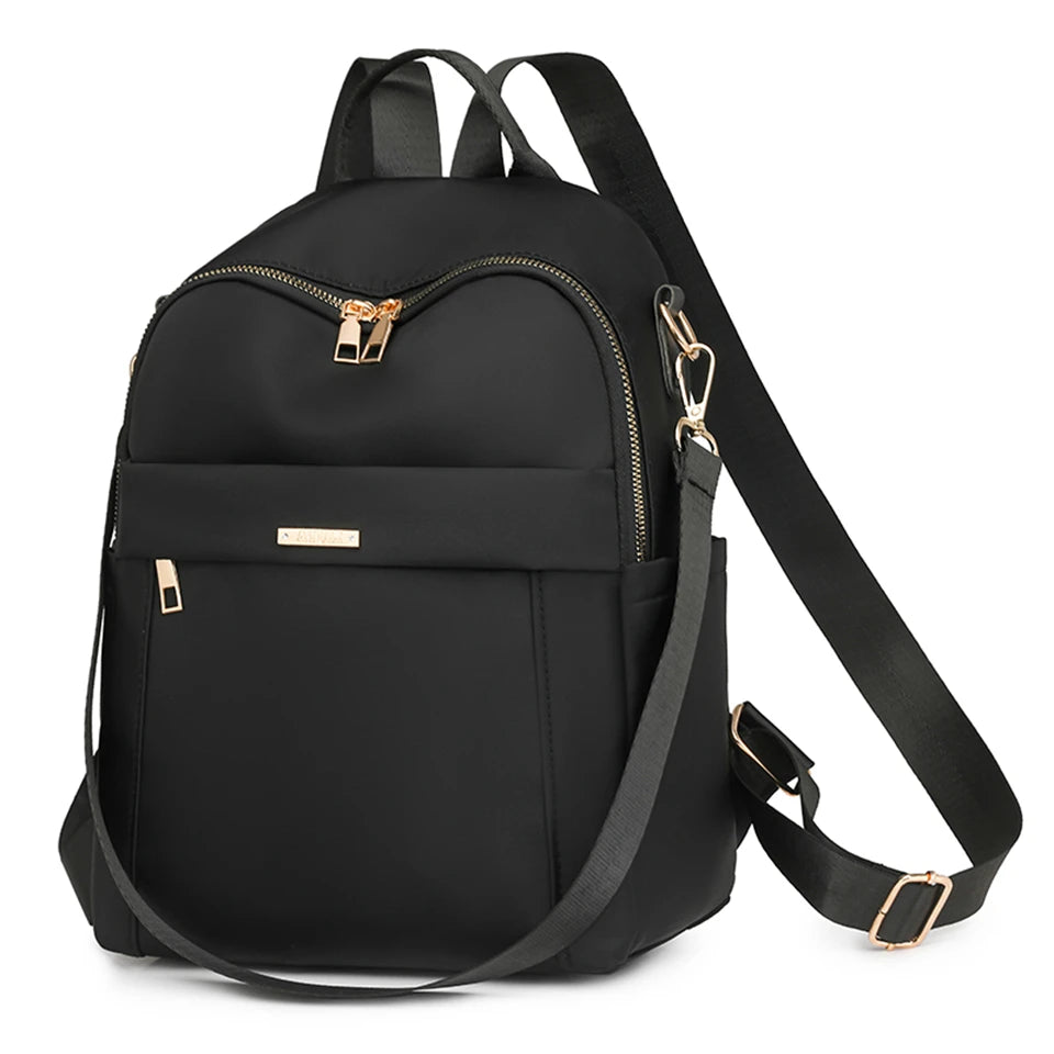 Simple Modern Backpack Women Waterproof Nylon Daypack Large Capacity School Bag Student Lightweight Back Pack Ladies Travel Bags - Clikcy