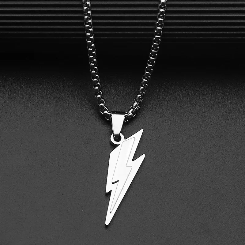 RAKOL Trendy Gamepad Lightning Stainless Steel Necklaces For Women Men Gold Color Metal Necklace Party Everyday Jewelry - Clikcy