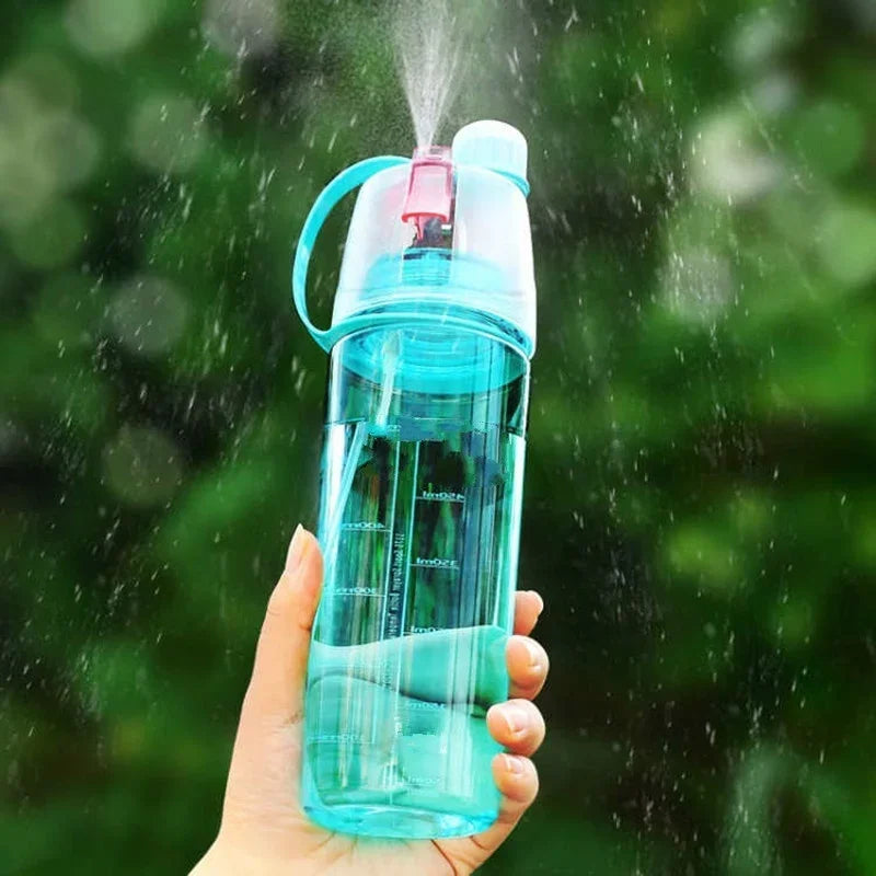 600ml New Creative Spray Water Bottle Portable Atomizing Bottles Outdoor Sports Gym Drinking Drinkware Bottles  Water Gourds - Clikcy