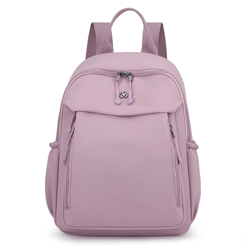 Casual Backpack Women Waterproof Nylon Back Pack Large Capacity Student Daypack Simple Schoolbag for Girls Ladies Travel Bags