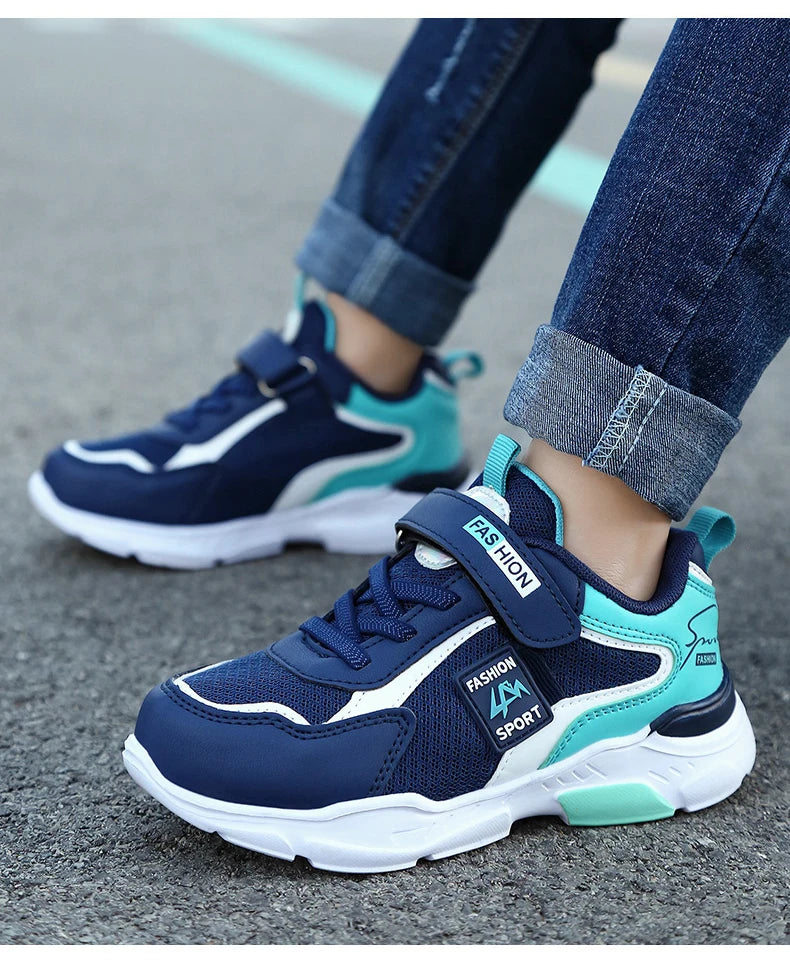 Kids' Sneakers Children Casual Sports Shoes for Boys Breathable Summer Mesh Kids Hook&Loop Students Girls School Running Shoes - Clikcy
