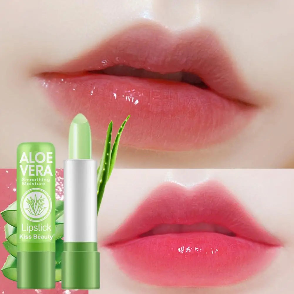 Aloe Vera Lipstick Color Changing Lip Balm Lasting Moisturizing Moisturizing Waterproof Temperature Change Lip Balm - Clikcy