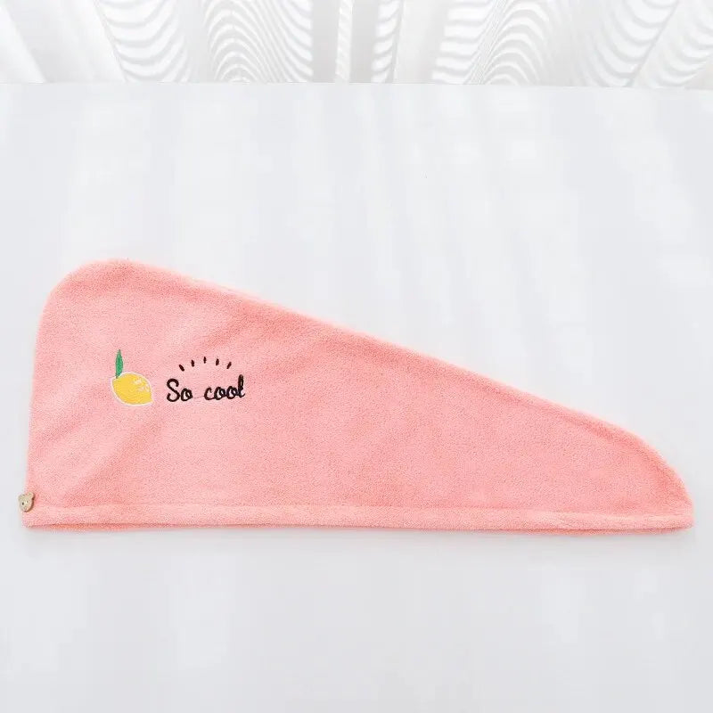 1pc Quickly Dry Hair Hat Super Absorbent Soft Bathroom Women Head Towels Girls Cute Hair Towel Hair Dry Wrap Bonnets - Clikcy