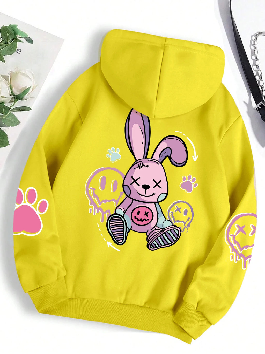 Hip Hop Street Casual Printed Female Hoodies Fashion Hoodie Oversize Loose New Sweatshirts Autumn Warm Fleece Clothing - Clikcy