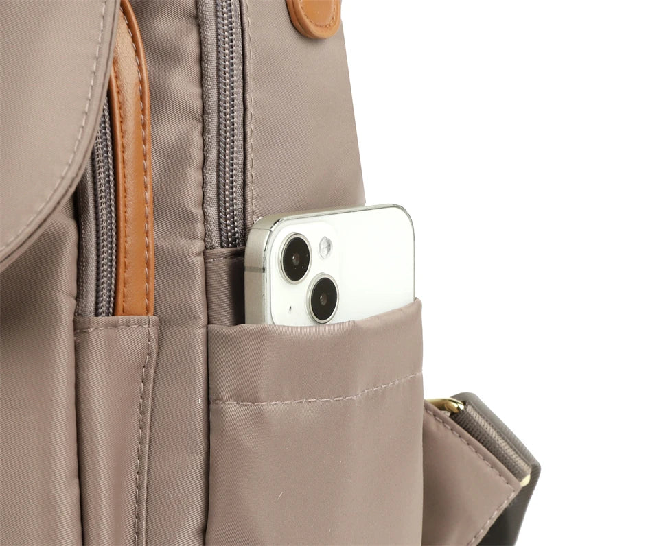 Cute Pendant Backpack Women Waterproof Nylon Back Pack Fashion College Daypack High Capacity School Bag for Girls Travel Bag