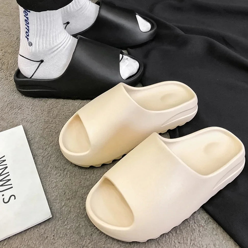 Unisex House Shoes Non-Slip thick Soft Platform Slide Sandals for Women Men Indoor Outdoor Shower Bathroom Slipper for Adult - Clikcy