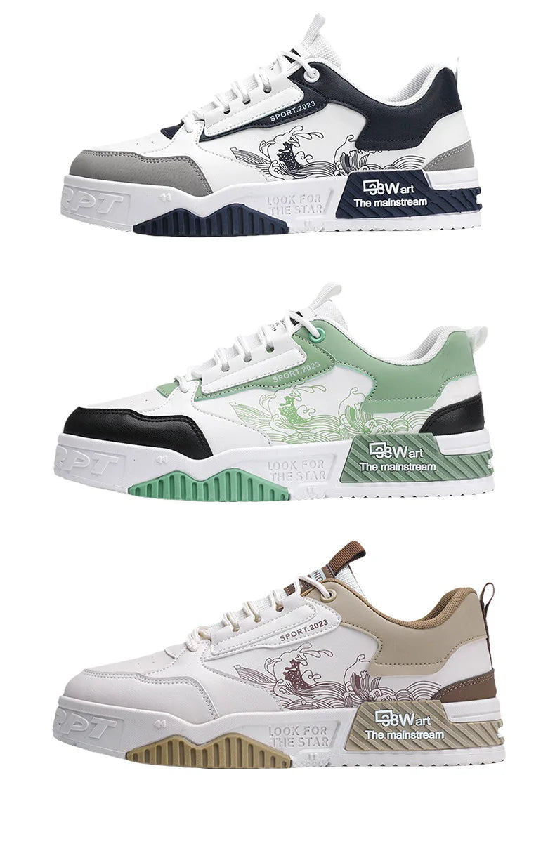 Skateboarding Shoes for Men Male Running Breathable Sports board White Shoes Sneakers Men Shoes Brand Casual Shoes for Men - Clikcy