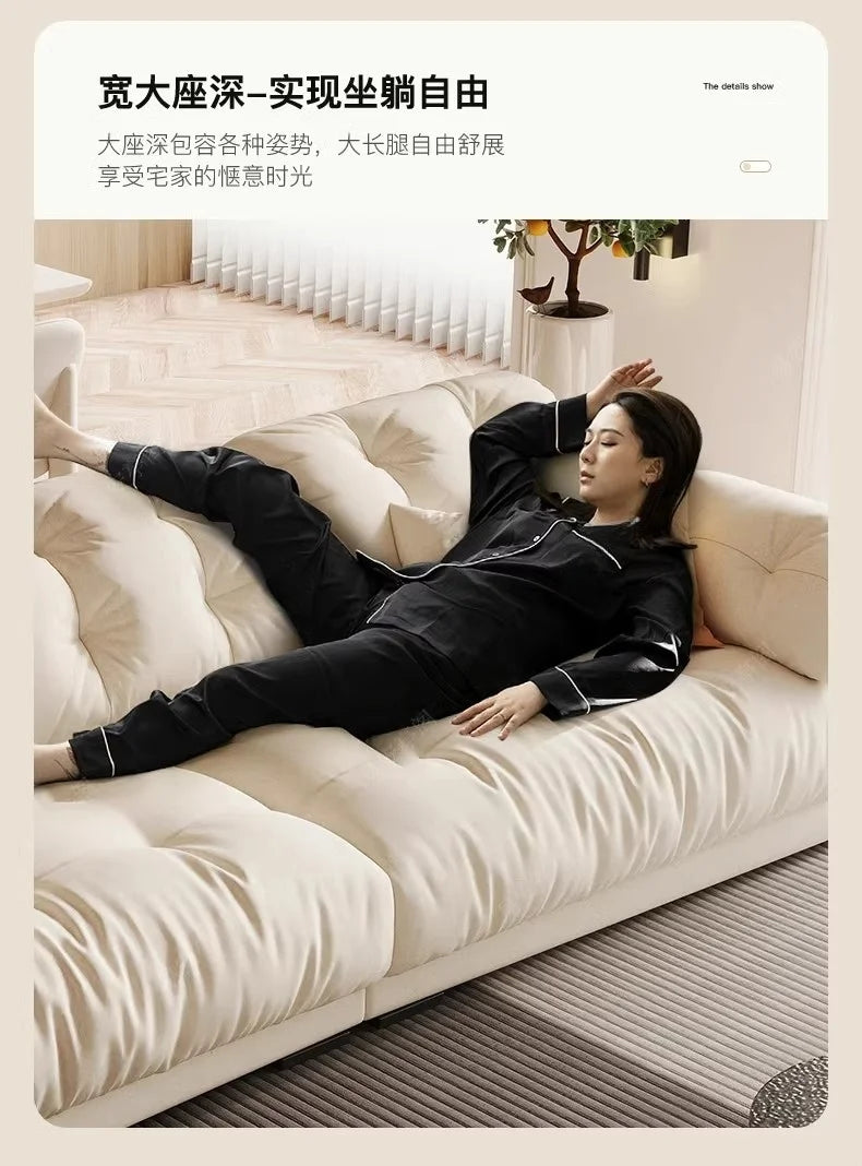 Nordic Modern Living Room Sofa Luxury Designer Fluffy Loveseat Lazy Sofa Lounge Cloud Divano Da Soggiorno Furniture Home - Clikcy