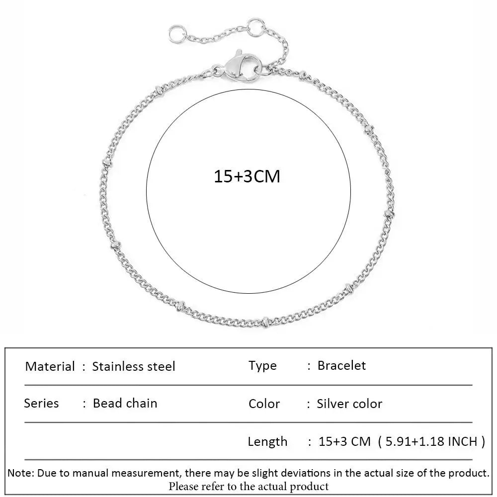 SUNIBI Classic Snake Chain Bracelets for Women Trend  Fashion Stainless Steel Cuban Chain Bracelet Trendy Woman Gifts Jewelry