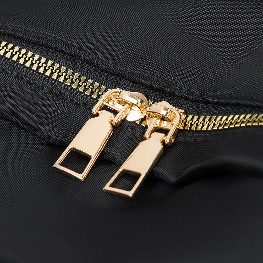 Fashion Nylon Backpack For Women Embroidery Design Student School Bag Leisure Travel Rucksack Popular Girl Commuting Sac A Dos - Clikcy