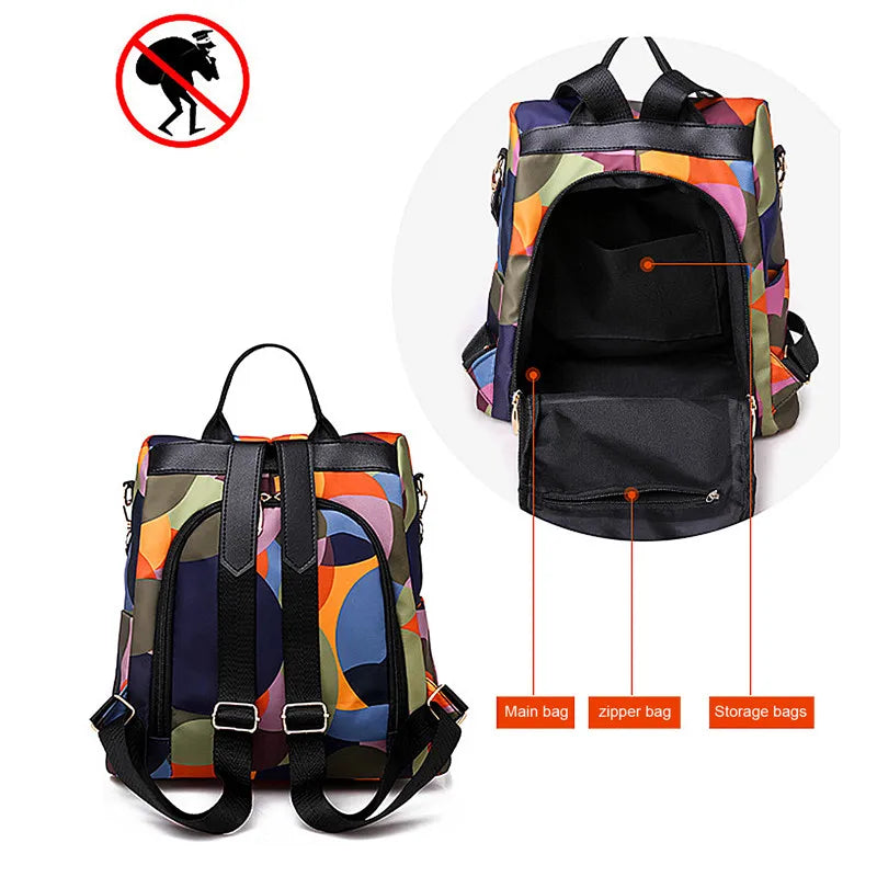 New Anti-Theft Fashion Backpack Women Casual Waterproof School Bags for Teenage Girl Multi-Function Shoulder Bag Travel Rucksack - Clikcy