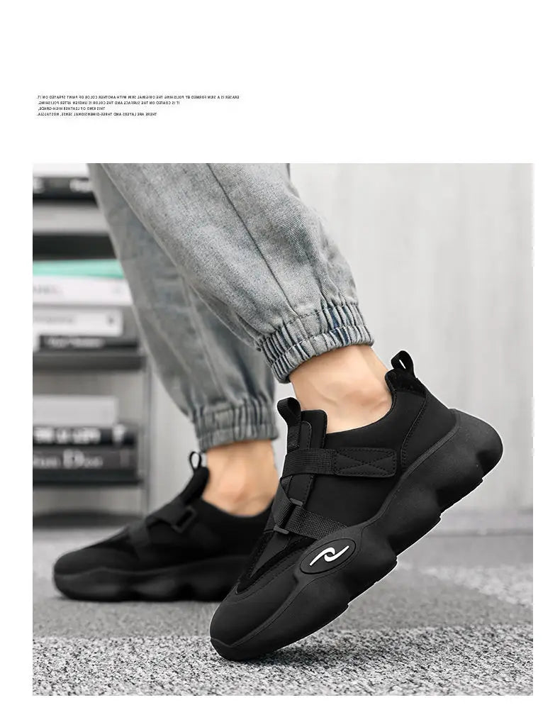Summer Cool Man Shoes 2024 New Fashion Black Platform Sneakers Chunky Shoes Casual Y2k Trainers for Men