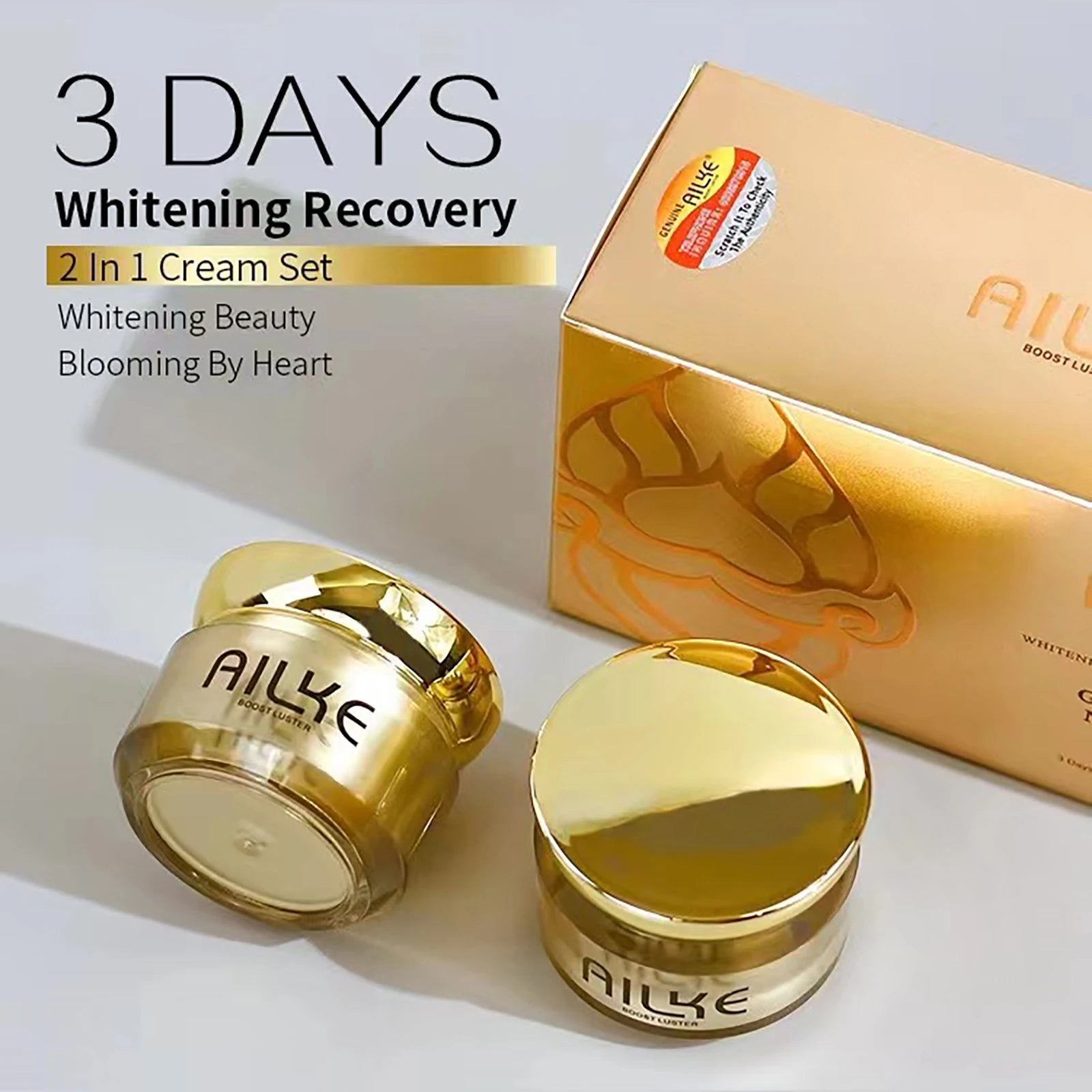 AILKE Whitening Moisturizing Facial Cream, Naturally Brighten Skin Tone, Remove Dark Spots, Clean Skin With Nicotinamide Spf35+ - Clikcy