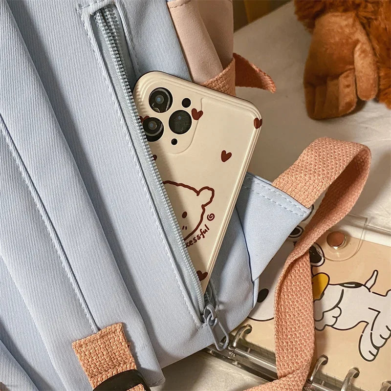 Daily Fashion Mochilas Korean School Backpack for College Students Bagpack Kpop Bookbag Teenager Casual Schoolbags Sac A Dos - Clikcy