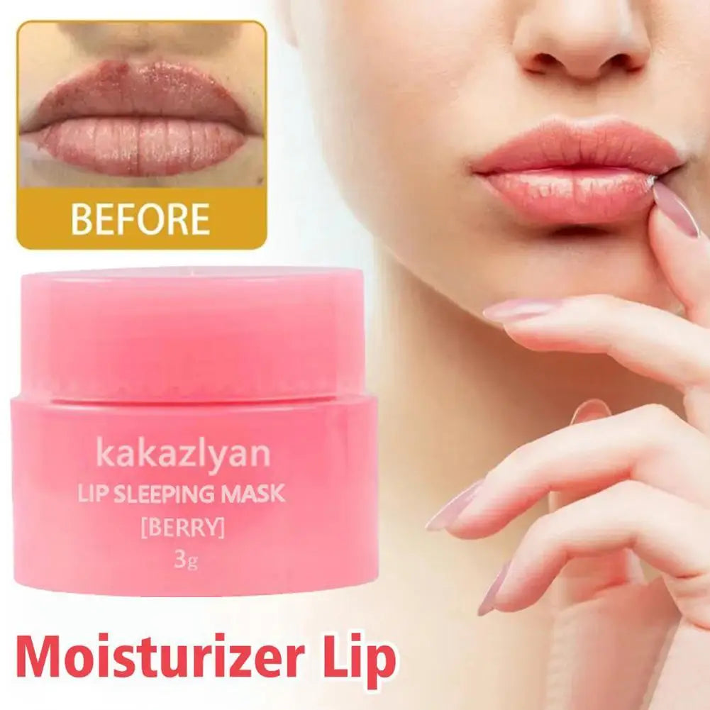 3g South Korea Lip Sleep Mask Night Sleep Maintenance Moisturizing Lip Gloss Bleach Cream Nourishing Lip Care Lip Balm - Clikcy