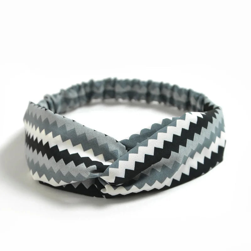 2024 Fashion Women Girls Bohemian Hair Bands Print Headbands Vintage Cross Turban Bandage Bandanas HairBands Hair Accessories - Clikcy