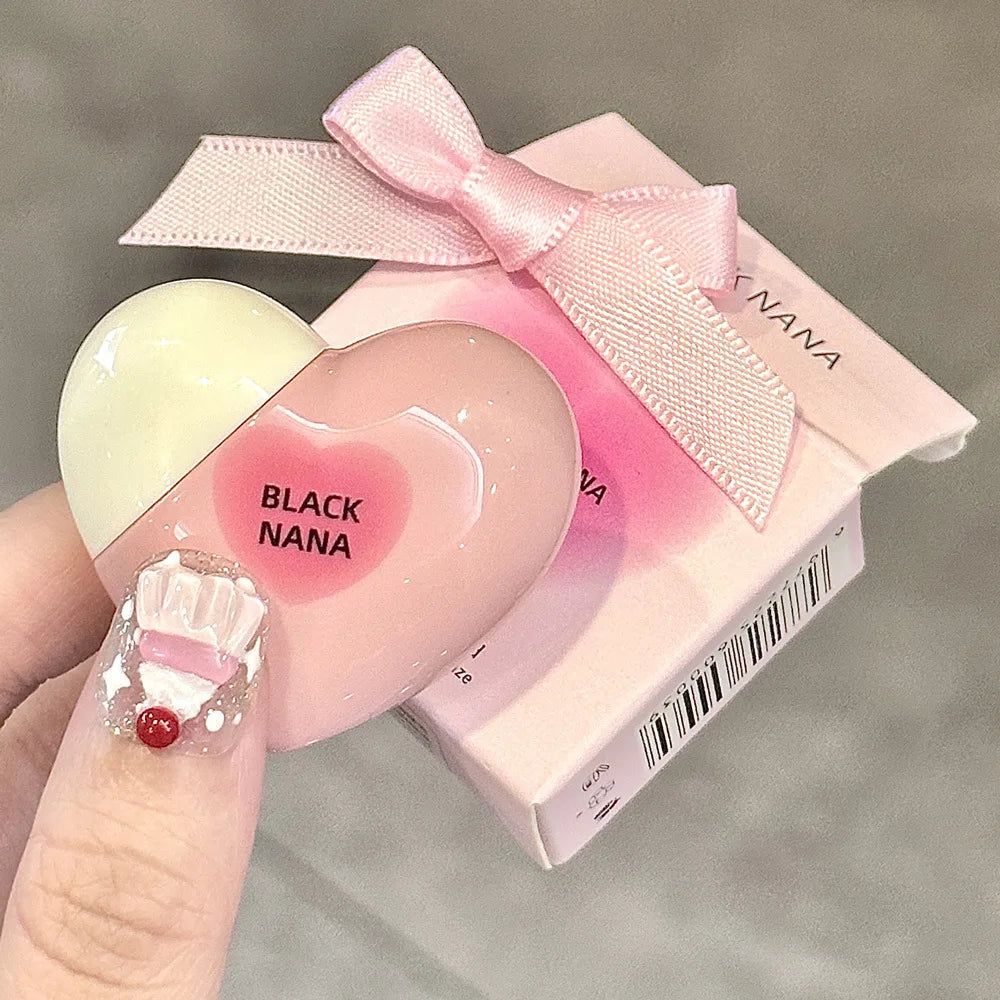Black Nana Lip Gloss Cute Heart Shaped Lip Glaze CPNP Verified Lipstick Long Lasting Hydrating Natural Make Up Cosmetic - Clikcy