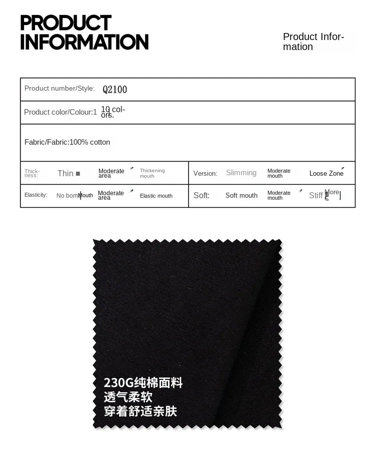 Heavyweight round neck pure cotton short sleeved t-shirt loose solid color white t men's and women's bottom shirt solid color - Clikcy