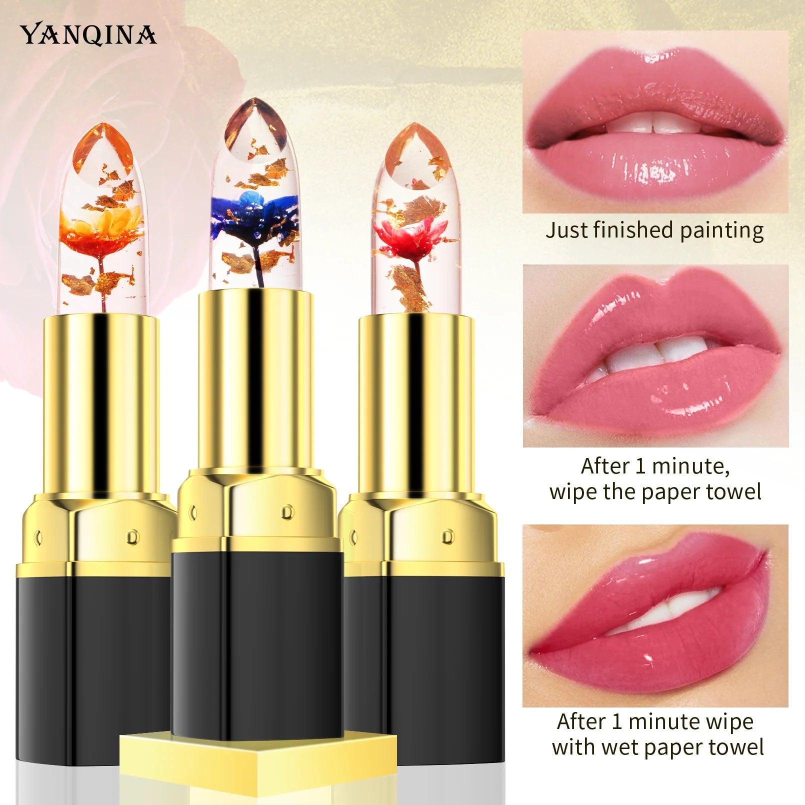 1PC Color Changing Lipstick Long Lasting  Jelly Lipsticks Lip Balm Moisturizing Makeup Lip Plumper Lip Tint Cosmetics For Women - Clikcy