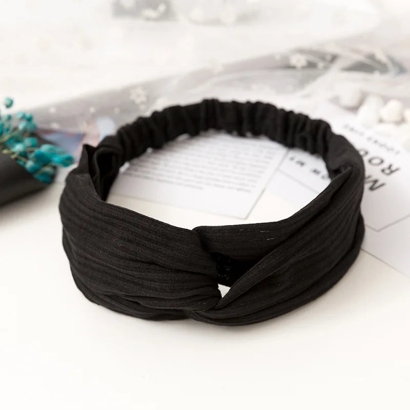 2024 New Design Fashion Women Summer Style Headbands Bohemian Girl Cross Turban Bandage Bandanas Hairbands Hair Accessories - Clikcy