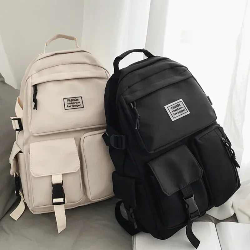 Shoulder bag Men's and Women's Universal Nylon Large Capacity Casual Schoolbag Plug Buckle Computer Backpack Daily Commuting - Clikcy