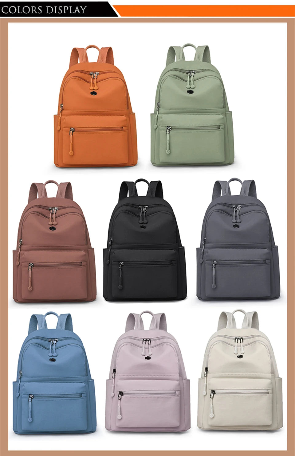 Casual Multi Pockets Backpacks for Women Waterproof Nylon Daypack Women Lightweight Back Pack Ladies Large Capacity Travel Bags - Clikcy