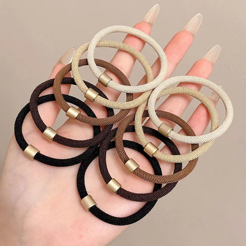 AWAYTR 5PCS New Girls Elastic Hair Rubber Bands  Headbands Women Hair Tie Hair Gum Ponytail Hair Holders Hair Accessories - Clikcy