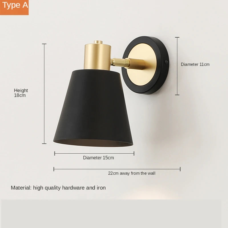 LED Wall Lamp for Bedroom Bedside Lamp Modern Lighting Mirror Front Lamp Living Dining Room Kitchen Sofa Background Wall Lights - Clikcy