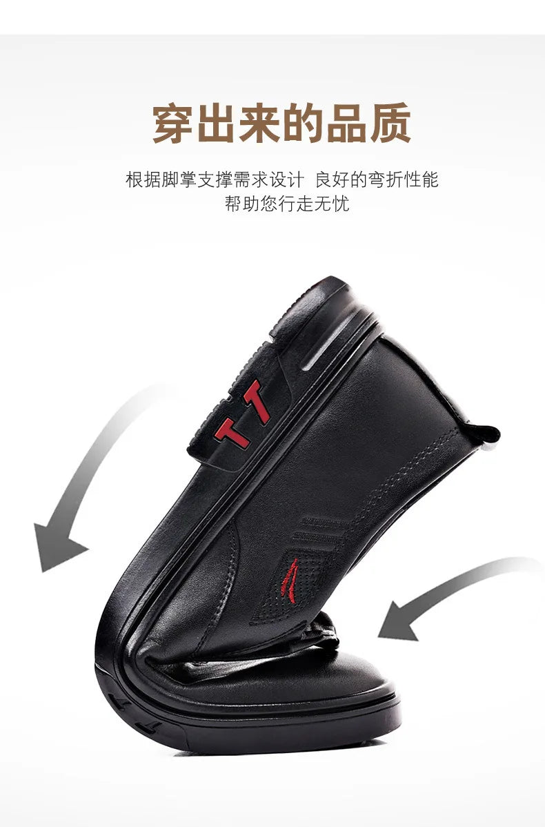 Men's Cow Leather Shoes Genuine Leather Handmade Business shoes Round Toe Casual Loafers Comfortable Man footwear Zapatos Homme