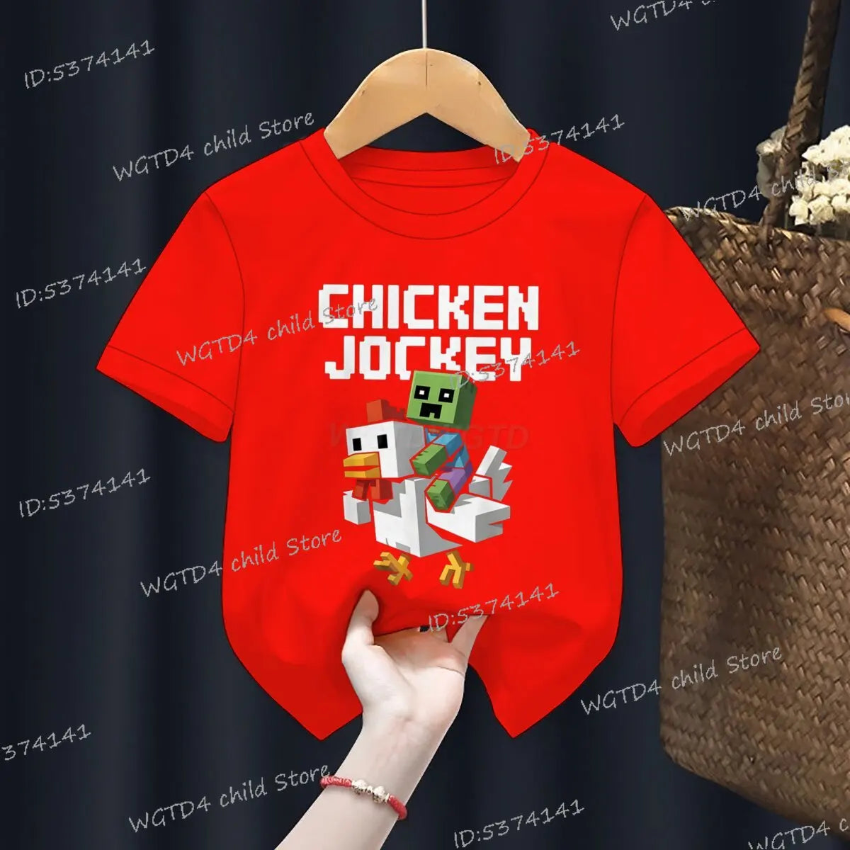 Kids T-shirts Chicken Jockey Cartoon Fashion Clothes Video Game Y2k Design Casual Crewneck Top Tee 2025 Summer Girl Boy T-shirts - Clikcy