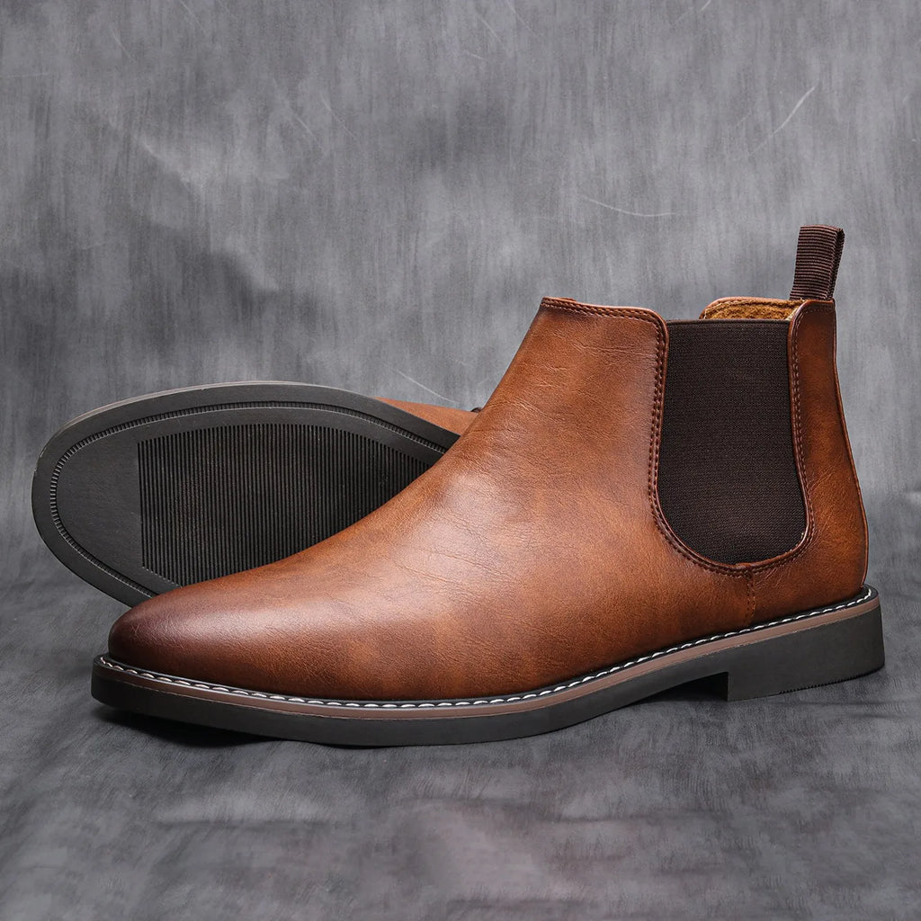 40~46 Men Chelsea Boots Brand Retro Comfortable Fashion Men Boots - Clikcy