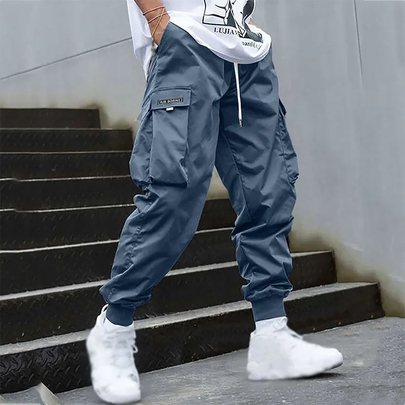 Fashion Lightweight Cargo Pants Summer Breathable Casual Sweatpants 2/1Pcs Hip-Hop Drawstring Trousers Outdoor High Street Pants - Clikcy