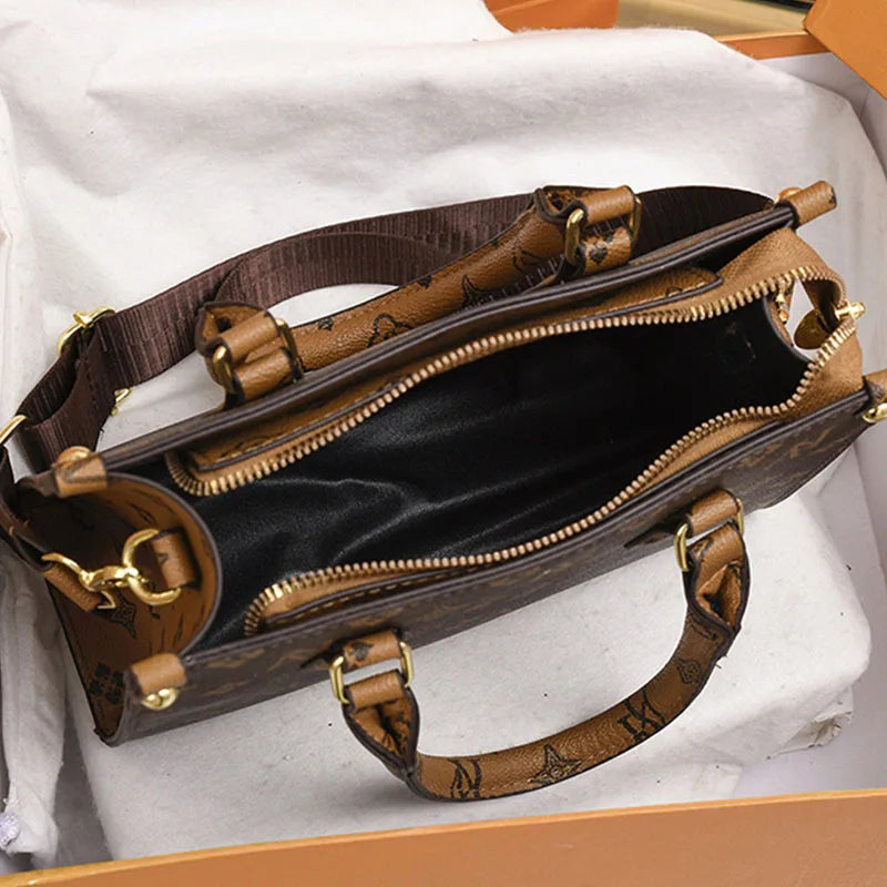 New Women bag Shoulder bag Handbag for women 2025 Crossbody bag pattern PU Portable bucket bag ladies messenger bag - Clikcy