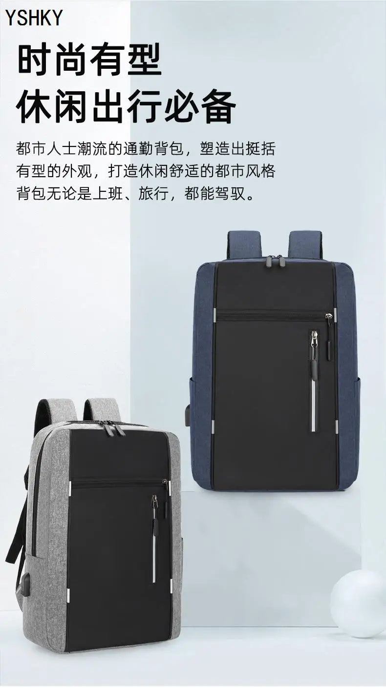 Women Fashion backpack soft leather multi-functional bag Polyester large capacity computer backpack - Clikcy