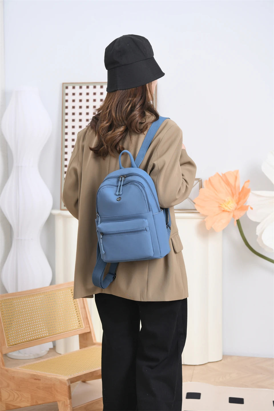 Casual Multi Pockets Backpacks for Women Waterproof Nylon Daypack Women Lightweight Back Pack Ladies Large Capacity Travel Bags - Clikcy