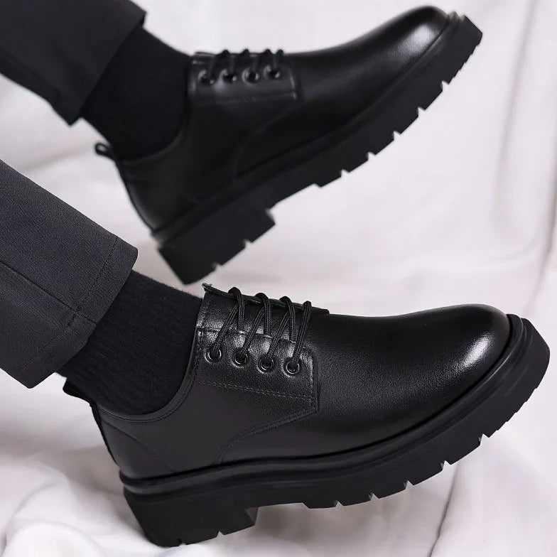 Leather Casual Round Toe Social Shoe Male Black Men's Formal Shoes Business Cheap Clearance Liquidation Clothing 2024 Trend 39