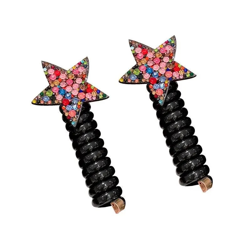 rope adult telephone cable ring Rabbit Cute Hair Ring Large Frosted Adult Hair Tie  head ring Children's telephone hephone Cable - Clikcy